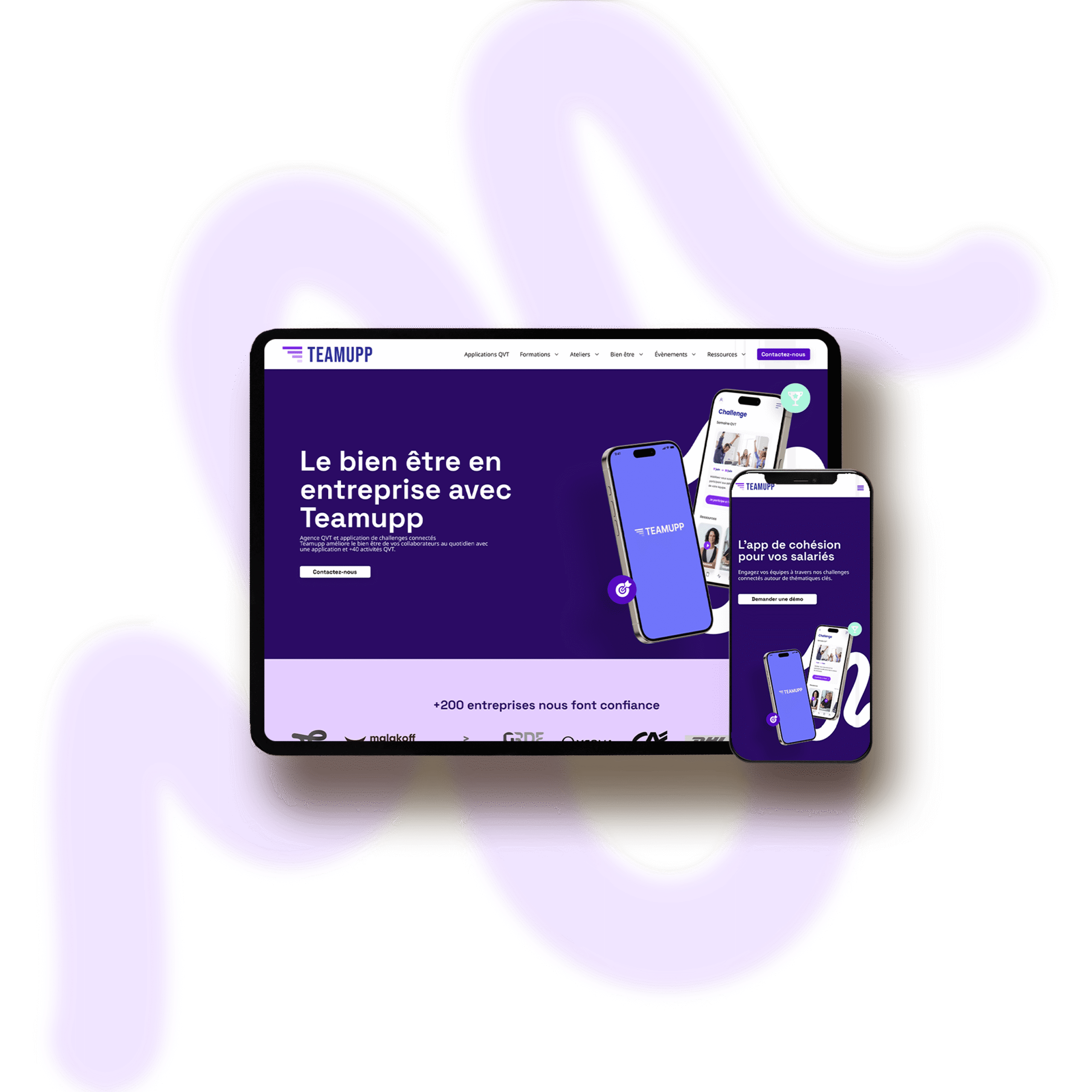 Design et développement d'un site web vitrine avec blog - ANGELIQUE DAMOUR Design Studio - TeamUpp - visuel