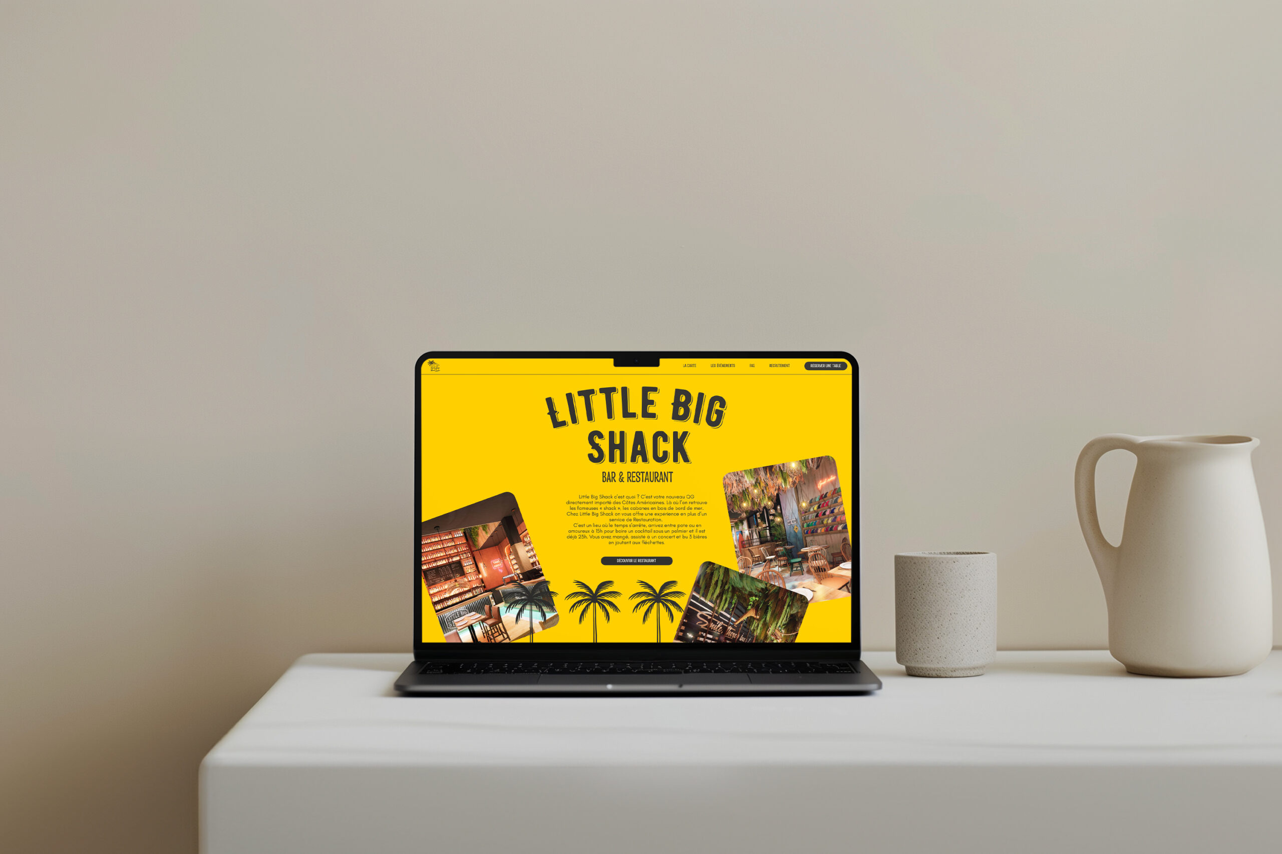 Little Big Shack - projet web design UX et Développement web sur-mesure - accueil