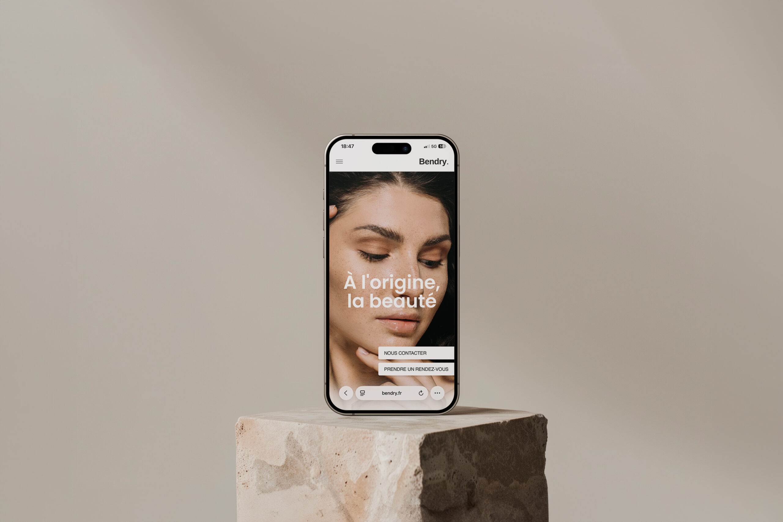 Bendry - projet de refonte - home page en version mobile
