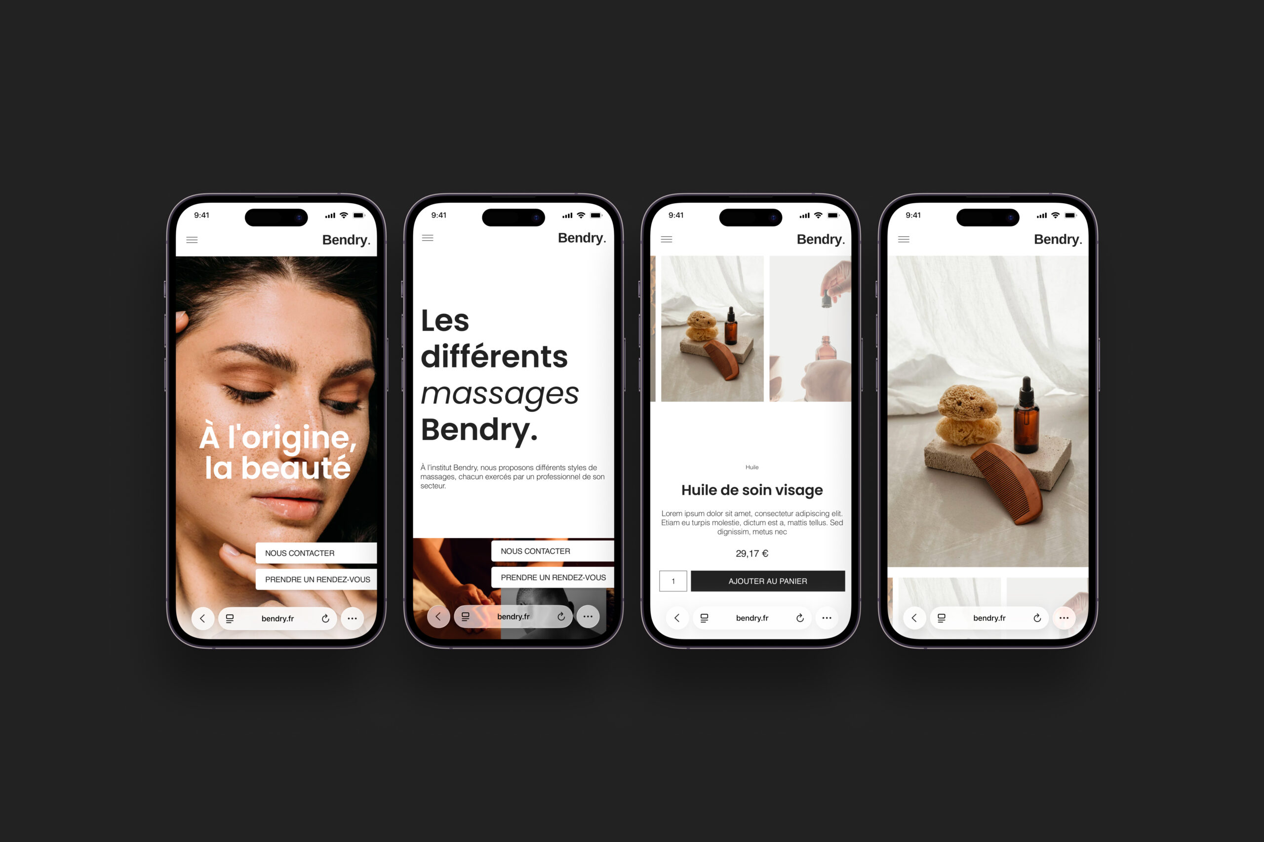 Bendry - Projet de refonte de l'univers digital - version responsive