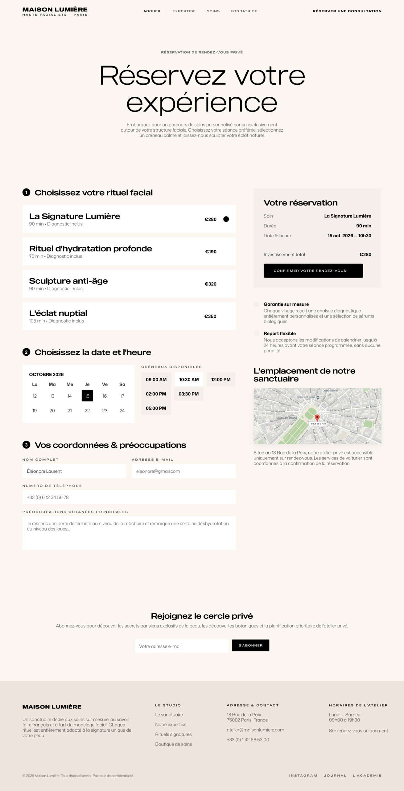 Experts - booking